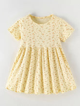 Children's Floral Print Short Sleeve Dress - Sun Imperial (photo 2)