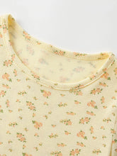 Children's Floral Print Short Sleeve Dress - Sun Imperial (photo 3)