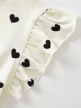 Children's Heart Print Ruffle Sleeve Dress - Sun Imperial (photo 4)