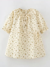 Children's Vintage Floral Puff Sleeve Dress - Sun Imperial (photo 2)