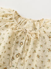 Children's Vintage Floral Puff Sleeve Dress - Sun Imperial (photo 3)
