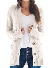 Women's Plus Size Chunky Cable Knit Cardigan, Button-Down - Sun Imperial (photo 1)