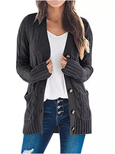 Women's Plus Size Chunky Cable Knit Cardigan, Button-Down - Sun Imperial (photo 5)