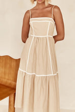 Contrast Trim Square Neck Midi Cami Dress - Sun Imperial (photo 2)