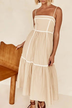 Contrast Trim Square Neck Midi Cami Dress - Sun Imperial (photo 4)