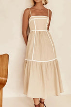 Contrast Trim Square Neck Midi Cami Dress - Sun Imperial (photo 5)