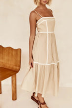 Contrast Trim Square Neck Midi Cami Dress - Sun Imperial (photo 8)