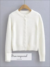 Crew Neck Fitted Cardigan - Sun Imperial (photo 2)