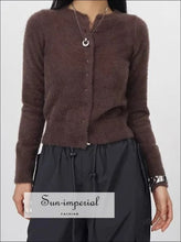 Crew Neck Fitted Cardigan - Sun Imperial (photo 4)
