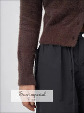 Crew Neck Fitted Cardigan - Sun Imperial (photo 6)
