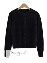 Crew Neck Fitted Cardigan - Sun Imperial (photo 9)