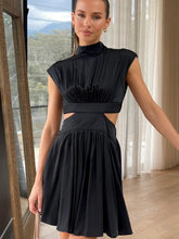 Cutout Ruched Mock Neck Mini Dress - Sun Imperial (photo 1)