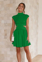 Cutout Ruched Mock Neck Mini Dress - Sun Imperial (photo 4)
