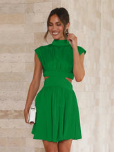 Cutout Ruched Mock Neck Mini Dress - Sun Imperial (photo 5)