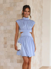 Cutout Ruched Mock Neck Mini Dress - Sun Imperial (photo 7)