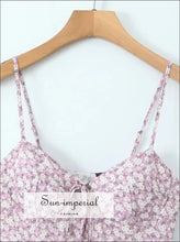 Floral Corset-style Sling Romper with Ruffle Skirt Shorts boutique romper, chiffon corset style feminine floral romper women Sun-Imperial