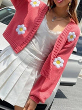 Floral Open Front Knit Cardigan - Sun Imperial (photo 2)