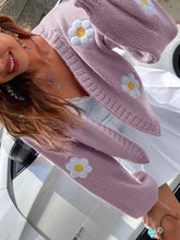 Floral Open Front Knit Cardigan - Sun Imperial (photo 8)