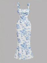 Floral Print Bodycon Midi Dress - product photo 1