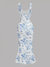 Floral Print Bodycon Midi Dress - product photo 2