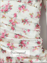 Floral Puff Sleeve Button-front Mini Shirt Dress button front dress, chiffon dress women, feminine mini floral holiday women Sun-Imperial