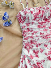 Floral Ruched Spaghetti Strap Mini Dress - Sun Imperial (photo 3)
