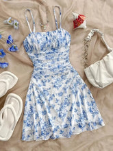 Floral Ruched Spaghetti Strap Mini Dress - Sun Imperial (photo 5)