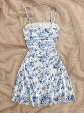 Floral Ruched Spaghetti Strap Mini Dress - Sun Imperial (photo 8)