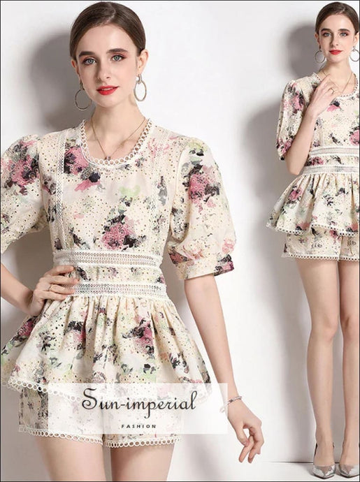 Floral Shorts Two-piece Set Sun-Imperial United States