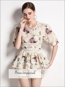 Floral Shorts Two-piece Set Sun-Imperial United States