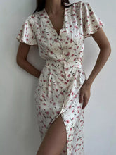 Floral V-Neck Flutter Sleeve Midi Dress - Sun Imperial (photo 1)