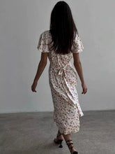 Floral V-Neck Flutter Sleeve Midi Dress - Sun Imperial (photo 2)
