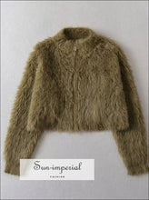 Fluffy Cropped Knit Cardigan - Sun Imperial (photo 10)
