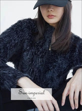 Fluffy Cropped Knit Cardigan - Sun Imperial (photo 5)
