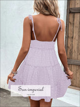 Frill Tiered Swiss Dot Cami Dress Sun-Imperial United States