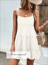 Frill Tiered Swiss Dot Cami Dress Sun-Imperial United States