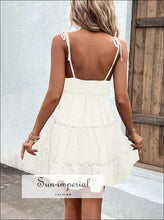 Frill Tiered Swiss Dot Cami Dress Sun-Imperial United States