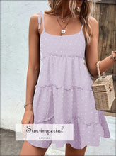 Frill Tiered Swiss Dot Cami Dress Sun-Imperial United States