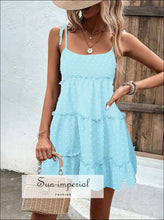 Frill Tiered Swiss Dot Cami Dress Sun-Imperial United States