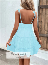 Frill Tiered Swiss Dot Cami Dress Sun-Imperial United States