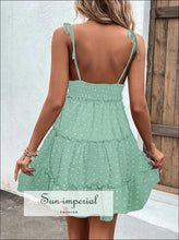 Frill Tiered Swiss Dot Cami Dress Sun-Imperial United States
