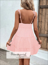 Frill Tiered Swiss Dot Cami Dress Sun-Imperial United States