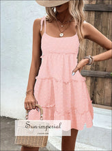 Frill Tiered Swiss Dot Cami Dress Sun-Imperial United States