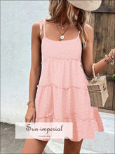 Frill Tiered Swiss Dot Cami Dress Sun-Imperial United States