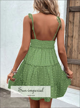 Frill Tiered Swiss Dot Cami Dress Sun-Imperial United States