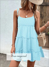 Frill Tiered Swiss Dot Cami Dress Sun-Imperial United States
