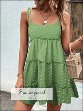 Frill Tiered Swiss Dot Cami Dress Sun-Imperial United States