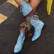 Fringe Block Heel Ankle Boots - product photo 7