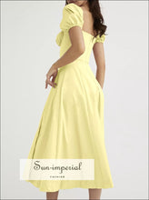 Full Size Slit Short Sleeve Midi Dress Plus Sun-Imperial United States