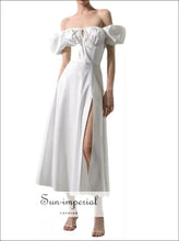 Full Size Slit Short Sleeve Midi Dress Plus Sun-Imperial United States